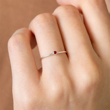 Birthstone Ring in Silver