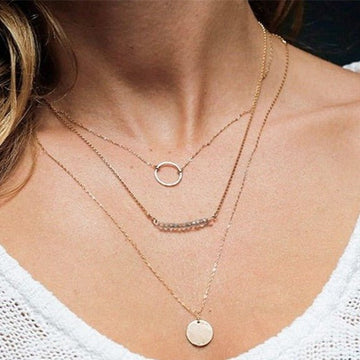 Infinity Rings Necklace Set