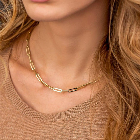 Paperclip Link Necklace - Brilini