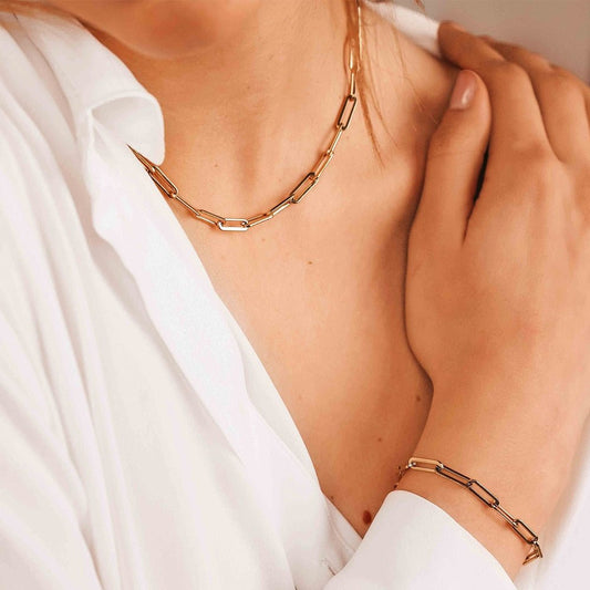 Paperclip Link Necklace - Brilini