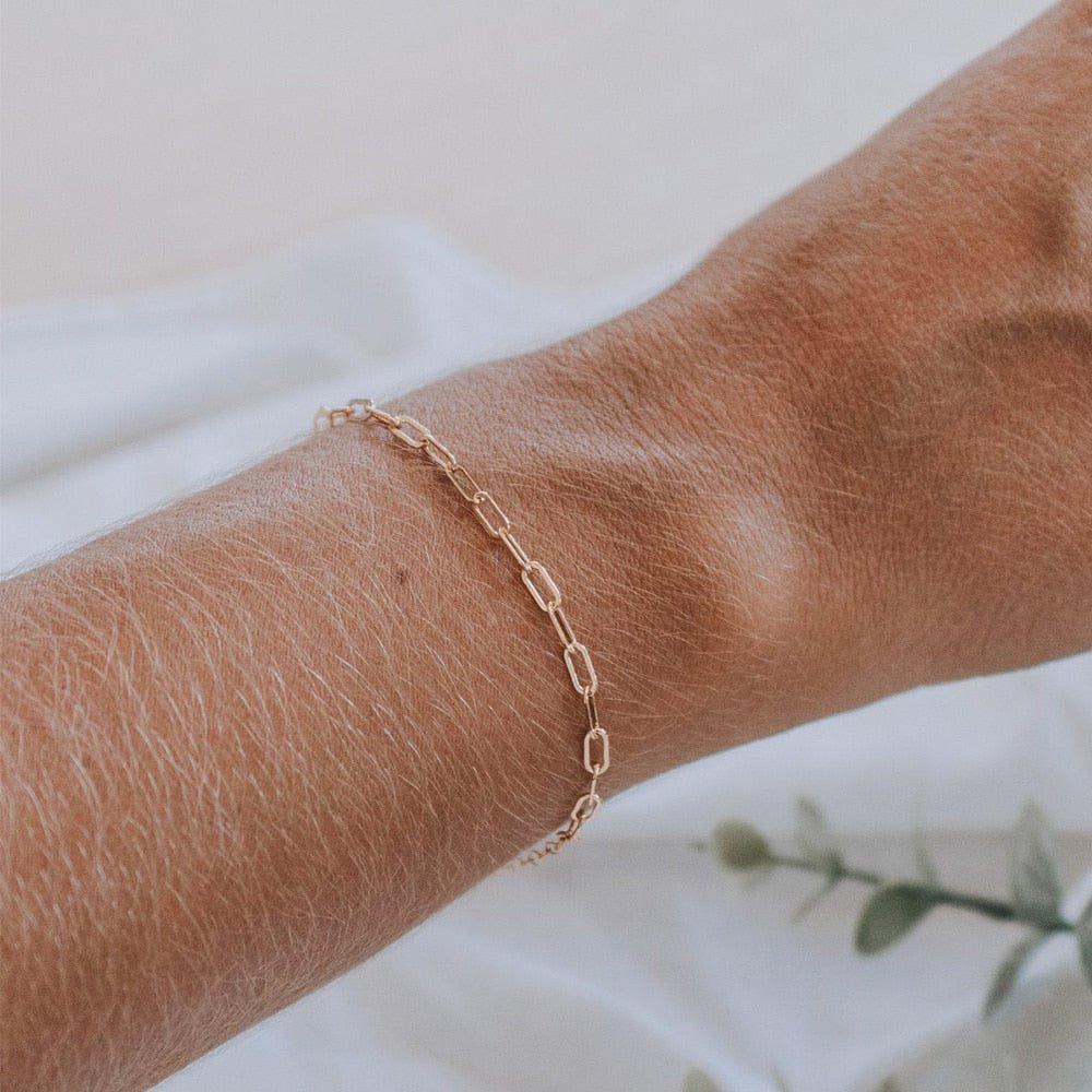 Small Paperclip Link Bracelet - Brilini