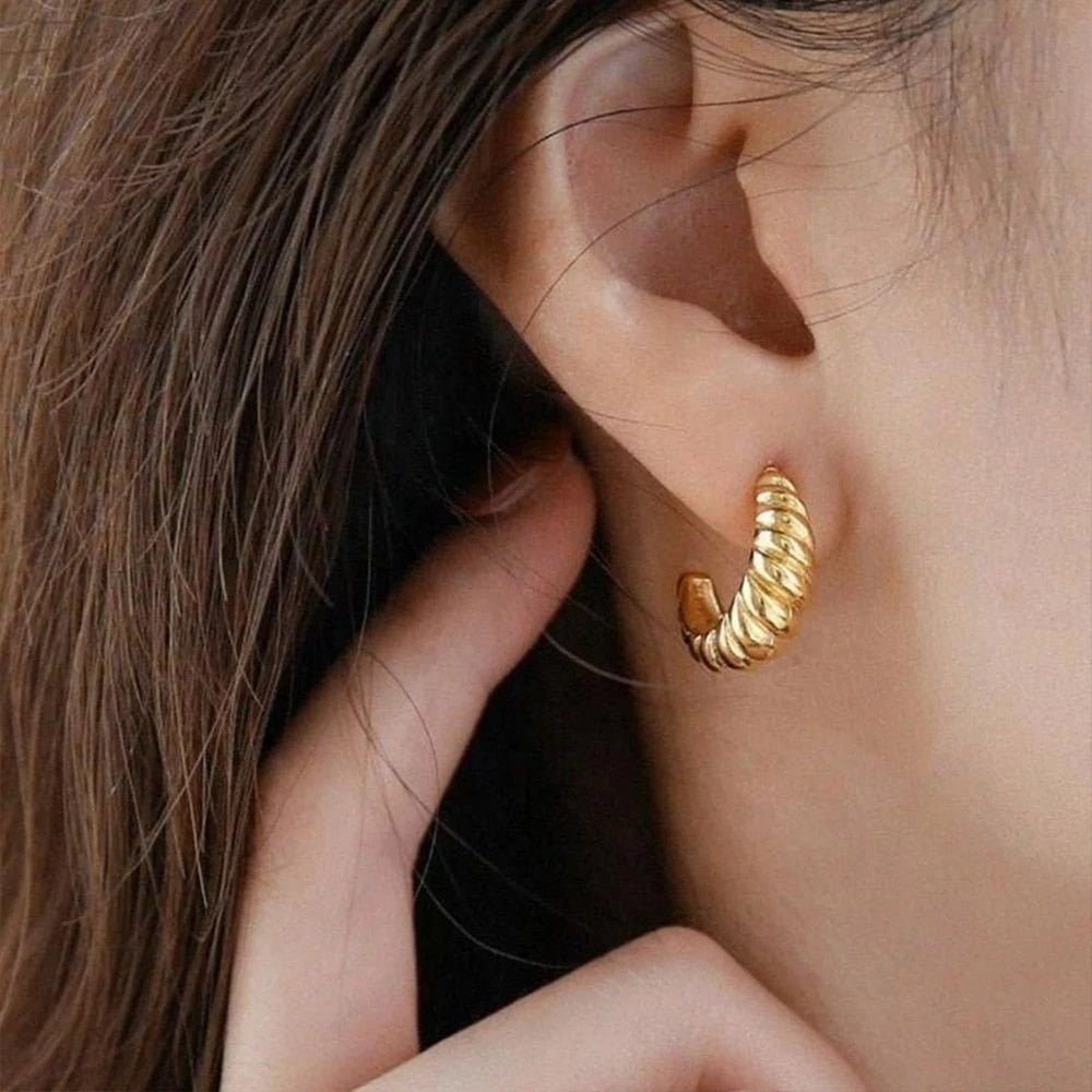 Twisted Baguette Earrings - Brilini