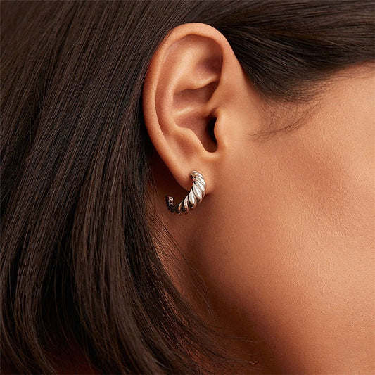 Twisted Baguette Earrings - Brilini