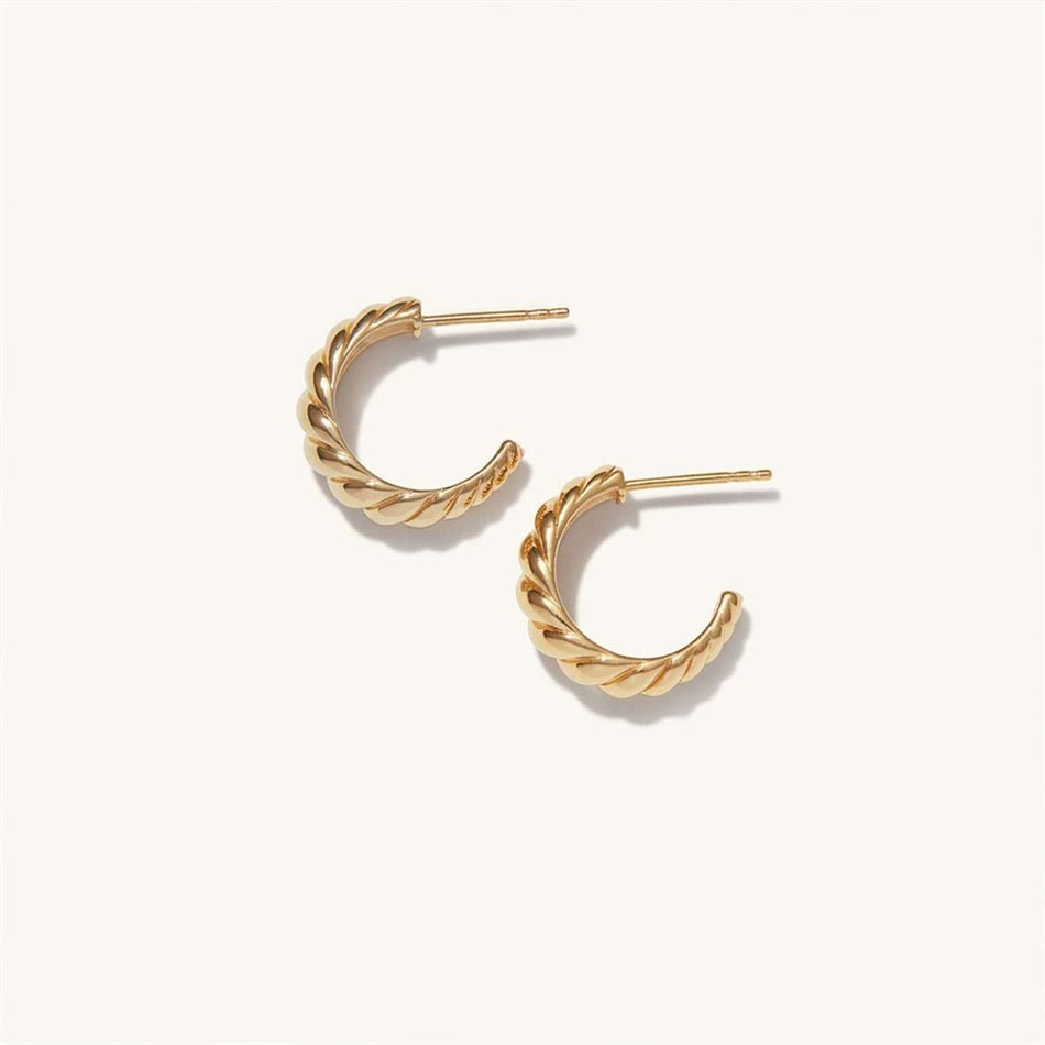 Twisted Baguette Earrings - Brilini