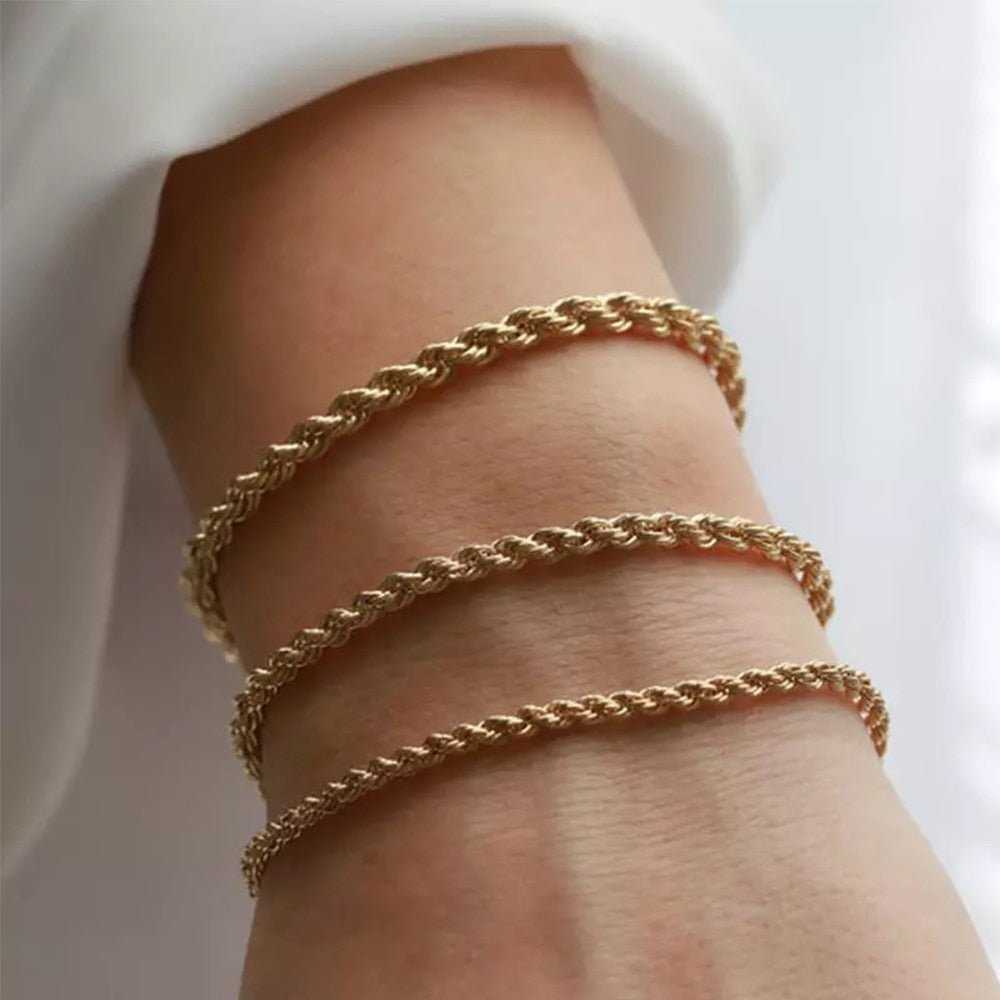 Twisted rope chain bracelet - Brilini